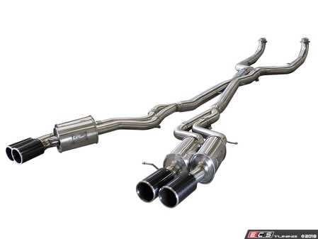 ES#2985589 - 49-36317-C - Cat Back Exhaust System - Carbon Fiber Tips - Mandrel-bent stainless steel with carbon fiber tips - AFE - BMW