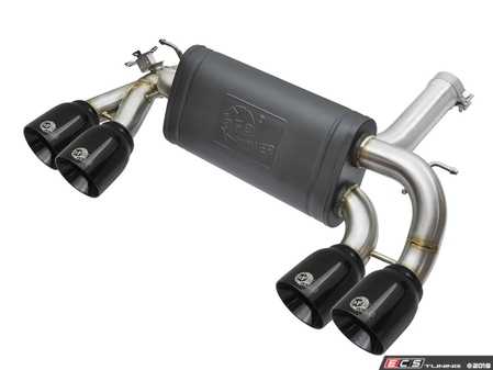 ES#3176692 - 49-36333-B - MACH Force-Xp Axle-Back Exhaust System - Stainless steel axle-back exhaust with 4" black tips for maximum sound & performance - AFE - BMW