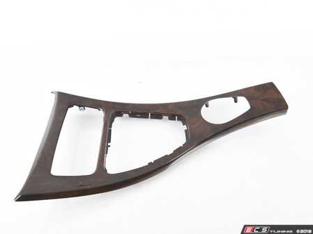 ES#83807 - 51167137484 - Center Console Trim - Burr Walnut - Genuine BMW replacement trim. For vehicles with iDrive. - Genuine BMW - BMW