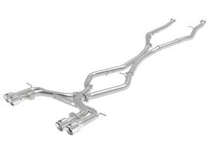 ES#3612869 - 49-36342-P - MACH Force-XP 3-1/2 IN 304 Stainless Steel Cat-Back Exhaust System w/o Muffler w/ Polished Tip  - Add power, sound and unique style to your BMW X5/X6 M with this cat-back system which produced gains of up to +20 horsepower and +33 lbs. x ft. torque - AFE - BMW