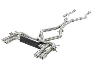 ES#3612867 - 49-36341-P - MACH Force-XP 3-1/2 IN 304 Stainless Steel Cat-Back Exhaust System w/ Polished Tip  - Add power, sound and unique style to your BMW X5/X6 M with this cat-back system which produced gains of up to +20 horsepower and +33 lbs. x ft. torque - AFE - BMW