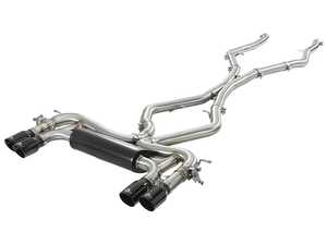 ES#3612866 - 49-36341-B - MACH Force-XP 3-1/2 IN 304 Stainless Steel Cat-Back Exhaust System w/ Black Tip  - Add power, sound and unique style to your BMW X5/X6 M with this cat-back system which produced gains of up to +20 horsepower and +33 lbs. x ft. torque - AFE - BMW