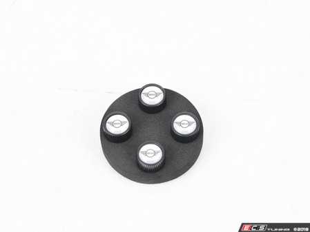 ES#2543389 - 36110429653 - MINI Wings Logo Valve Stem Black Caps Set - Set Of 4 - Get the MINI Wings and replace those black caps ; New Version updated logo - Genuine MINI - MINI