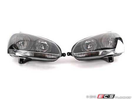 ES#1892028 - 1EG247007-871 - European Halogen Headlight Set - Blackout  - (NO LONGER AVAILABLE) - Plug and play blackout housings offer improved daytime aesthetics and improved nighttime visibility - Hella - 