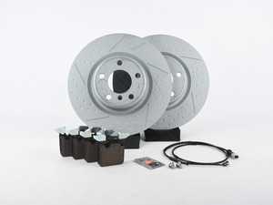 ES#3509610 - m235irrpsKT - Rear Brake Service Kit - Featuring Zimmermann rotors and ECS DD23 "Daily Driver" ceramic pads. - Assembled By ECS - BMW