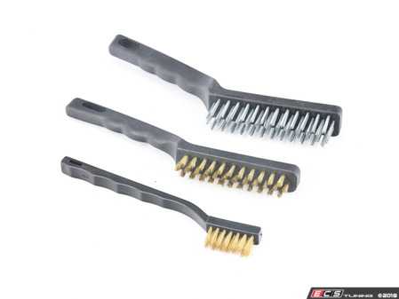 ES#3613134 - WLMW1149 - 3 Pc Wire Brush Set - Three brushes with brass and stainless steel bristles - Performance Tool - Audi BMW Volkswagen Mercedes Benz MINI Porsche
