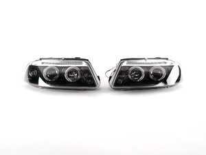 ES#2063913 - 82089 - LED Angel Eye Halogen Headlight Set - Smoked - (NO LONGER AVAILABLE) - Upgrade your lighting performance along with aesthetics - JOM - 