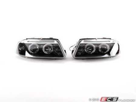 ES#2063913 - 82089 - LED Angel Eye Halogen Headlight Set - Smoked - (NO LONGER AVAILABLE) - Upgrade your lighting performance along with aesthetics - JOM - 