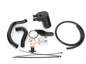 ES#3617733 - 013280TMS01 - Turner Motorsport S55 Baffled Oil Catch Can & Drain System  - A 4 chamber, baffled oil catch can with valved drain system - complete with an application-specific mounting hardware and silicone hoses for your F8x M3/M4! - Turner Motorsport - BMW