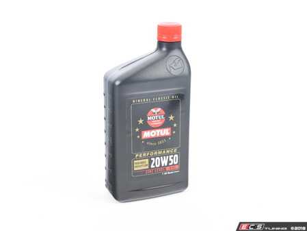 ES#3618414 - 2811qta - Motul Classic Performance 20W-50 - 1 Quart - Specially formulated high performance engine oil for classic cars with 2001 and older engines, with an increased level of ZDDP for extra protection - Motul - Porsche
