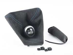 ES#3185332 - 51952420600 - M Performance Shift Knob, Boot, and Brake Handle Kit - 6 Speed - Polar Blue Stitching - (NO LONGER AVAILABLE) - Improve the looks of your BMW's interior! - Genuine BMW M Performance - 