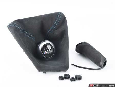 ES#3185332 - 51952420600 - M Performance Shift Knob, Boot, and Brake Handle Kit - 6 Speed - Polar Blue Stitching - (NO LONGER AVAILABLE) - Improve the looks of your BMW's interior! - Genuine BMW M Performance - 