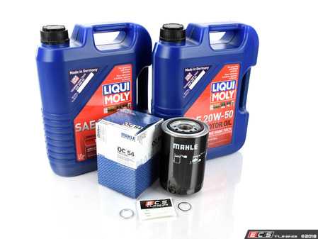ES#3640202 - 93010776401KT6 - Liqui Moly High Tec Oil Service Kit (20w-50) - Includes Mahle Filter and LiquiMoly High Tec C30 Spec Oil - Assembled By ECS - Porsche