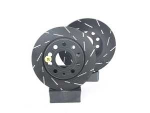 ES#3491915 - USR1283 - Rear Slotted Brake Rotors - Pair (253x10)  - Increase stopping performance and visual appearance. - EBC - Audi Volkswagen