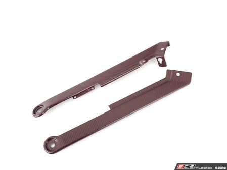 ES#3552776 - 020940ECS01-02 -  Red Carbon Kevlar Core Support Braces - Set  - (NO LONGER AVAILABLE) - Premium carbon Kevlar underhood braces to replace the weak stamped steel braces - ECS - 