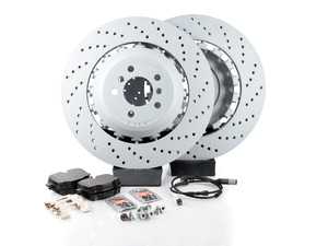 ES#3241174 - f10oerrpsKT - Rear Brake Service Kit - Everything you need to service your rear brakes in one kit. Includes OEM Zimmermann coated rotors and ECS DD23 ceramic pads for an OEM+ braking experience. - Assembled By ECS - BMW