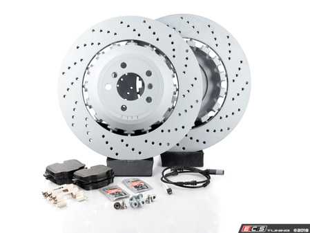ES#3241174 - f10oerrpsKT - Rear Brake Service Kit - Everything you need to service your rear brakes in one kit. Includes OEM Zimmermann coated rotors and ECS DD23 ceramic pads for an OEM+ braking experience. - Assembled By ECS - BMW