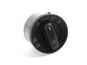 ES#2897330 - 1K0941431ASREH - Automatic European Headlight Switch - Black - Controls headlights, parking lights, front fog lights, and rear fog lights - Vemo - Volkswagen