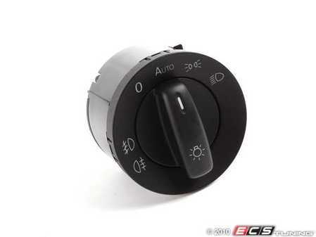 ES#2897330 - 1K0941431ASREH - Automatic European Headlight Switch - Black - Controls headlights, parking lights, front fog lights, and rear fog lights - Vemo - Volkswagen