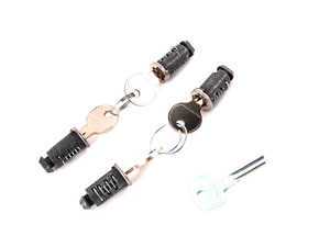 ES#337276 - 3B0071734 - Lock Cylinder Set For Roof Rack Base Carrier - Includes one set of 4 lock cylinders with 2 keys - Genuine Volkswagen Audi - Volkswagen