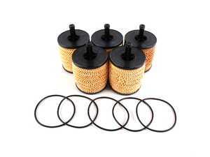 ES#1885254 - 07Z115562-5 - Oil Filter - 5 Pack - Filter with o-ring - Mahle - Volkswagen