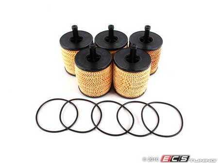 ES#1885254 - 07Z115562-5 - Oil Filter - 5 Pack - Filter with o-ring - Mahle - Volkswagen