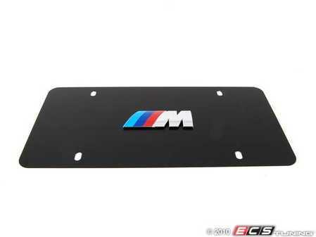 ES#196148 - 82121470397 - "///M" Vanity Plate - Black  - (NO LONGER AVAILABLE) - Black plate with the ///M logo - Genuine BMW - 