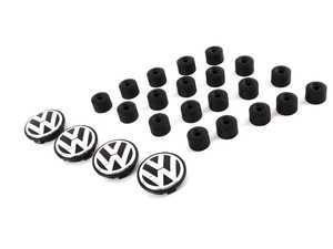 ES#513995 - 1K0MK5R32 - MK5 R32 Center Cap Package - Remove your large center caps and replace them with small VW caps - Genuine Volkswagen Audi - Volkswagen