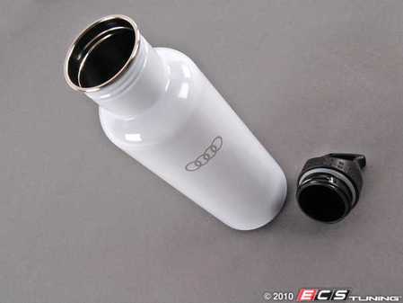 ES#2083415 - ahd467-white - White Stainless Steel Water Bottle - (NO LONGER AVAILABLE) - Drink with Audi pride! - Audi Collection - 