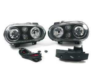 ES#248192 - FKFSVW103 - OE HID Replica Projector Headlight Set - Black - (NO LONGER AVAILABLE) - With fog lights and angel eyes - FK - 