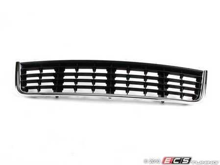 ES#2143015 - 8E0807647D01C -  Lower Center Grille - Satin Black With Chrome Trim - Located in the lower middle portion of the Ultrasport front bumper - Genuine Volkswagen Audi - Audi