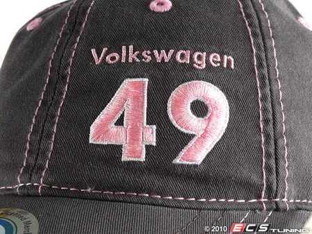 ES#2062544 - 14730 - Pink Volkswagen 49 Cap - (NO LONGER AVAILABLE) - Since 1949, vw has been refining the design! - DriverGear - 