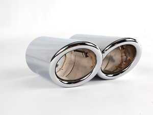 ES#1905823 - 8K0071761C - Exhaust Tips - Set Of Two - Chrome - Replace your missing exhaust tips - Genuine Volkswagen Audi - Audi