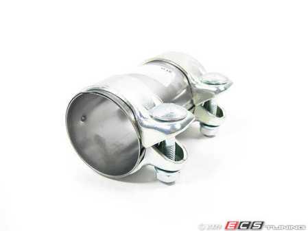 ES#3204 - 893253139B - Dual Clamp Exhaust Sleeve - Priced Each - Quiet down your leaking exhaust. 60mm - HJS - Audi Volkswagen