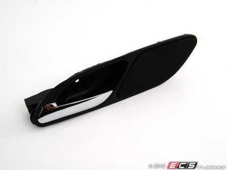ES#102004 - 51418222705 - Inner Door Handle - Left - Black plastic surround with chrome handle and tweeter cover - Genuine BMW - 