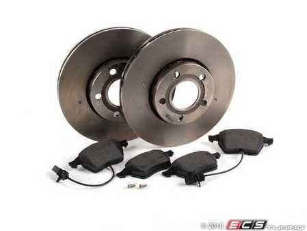 ES#1899316 - 8e0698001 - Front Brake Service Kit - Includes Brembo Rotors & Vaico Pads - Assembled By ECS - Volkswagen