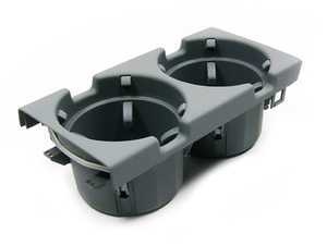 ES#87262 - 51168248504 - E46 Front Cup Holder Insert - Gray - Cup holder insert that fits into the center console - Genuine BMW - BMW