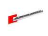 ES#2093828 - 4F0853601A2ZZ - "Supercharged" Badge - Red/Chrome - Priced Each - Display your forced induction engine in brilliant Audi red - Genuine Volkswagen Audi - Audi
