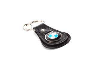ES#11397 - 80230408539 - BMW Key Chain - Black  - (NO LONGER AVAILABLE) - Teardrop style leather key chain - Genuine BMW - 
