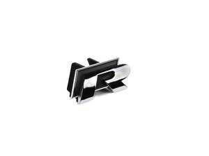 ES#2506940 - 5K0853679CFXC - "R" Front Grille Emblem - Black / Chrome - Clip on style on front grille - Genuine Volkswagen Audi - Volkswagen