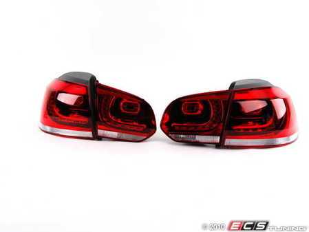 ES#1910146 - 5K0998001 -  European LED Tail Light Set - Cherry Red - (NO LONGER AVAILABLE) - Complete set of LED tail lights from the European market GTI - Genuine European Volkswagen Audi - 