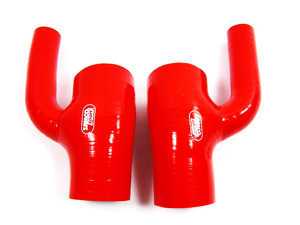 ES#740 - tb756757red - Upper Intake Hose Kit - Red - Replaces both connecting hoses off of the 'Y' pipe - Samco - Audi