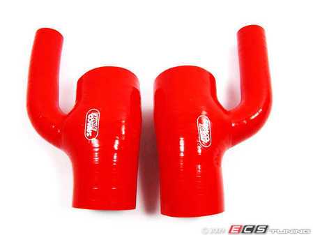 ES#740 - tb756757red - Upper Intake Hose Kit - Red - Replaces both connecting hoses off of the 'Y' pipe - Samco - Audi