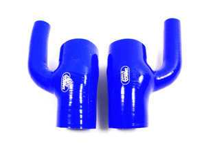 ES#2308 - tb756757blu - Upper Intake Hose Kit - Blue - Replaces both connecting hoses off of the 'Y' pipe - Samco - Audi