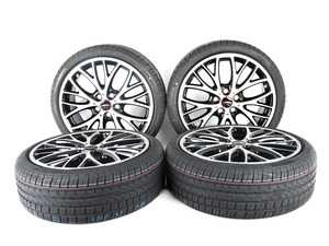 ES#2715108 - 36112349696 - 506 JCW Cross Spoke 18" Wheel and Tire Set (5x112) RDCI Black Machined - Set Of Four With Tires - (NO LONGER AVAILABLE) - Mutil spoke wheels featured with Cinturato P7 RF tires, Not for JCW brakes unless using wheel spacers - Genuine MINI - 