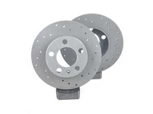 ES#3571159 - HTC4751 - Rear Talon Cross Drilled & Slotted Brake Rotors - Pair (232x9) - An all new cross drilled and slotted upgrade for your vehicle - Offering performance, durability, and quality in one package! - Hawk - Audi Volkswagen
