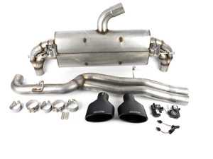 ES#3617504 - SSXAU731 - Cat-Back Exhaust System - Non-Resonated - 3.00" Stainless Steel non-resonated system with dual Cerakote Black oval tips (170x107mm) - Milltek Sport - Audi