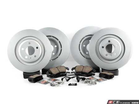 ES#3618411 -  8k0698301mkt2KT - Front & Rear Brake Service Kit - Featuring Meyle rotors and ECS DD23 Daily Driver ceramic pads - Assembled By ECS - Audi