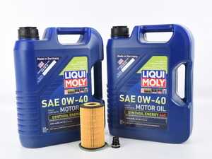 ES#3617790 - 996107225601KT - Liqui Moly Synthoil Oil Service Kit (0w-40) - With ECS Magnetic Drain Plug - Includes Hengst filter and Liqui Moly Synthoil Energy A40 Spec oil - Assembled By ECS - Porsche