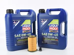 Liqui Moly Synthoil Oil Service Kit (0w-40) - With ECS Magnetic Drain Plug